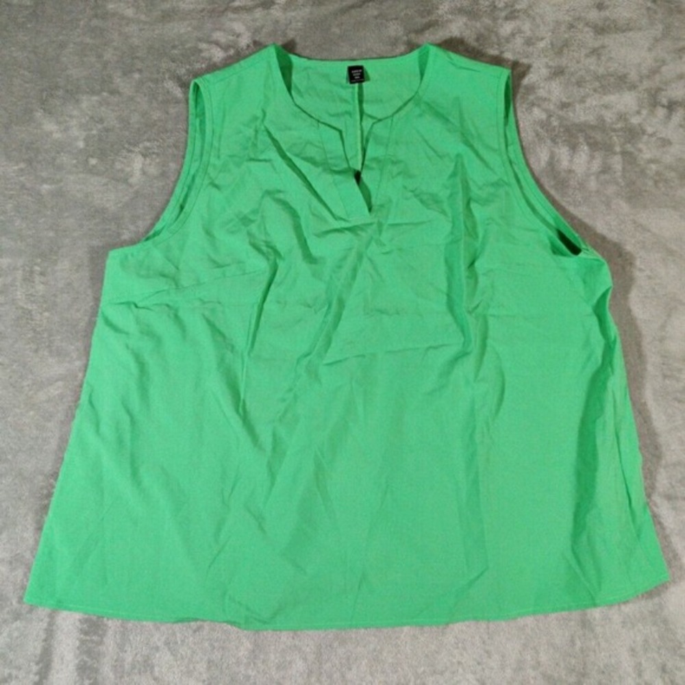 Shein Curve Top Womens 3XL‎ Green Sleeveless V Neck Tank Base Casual